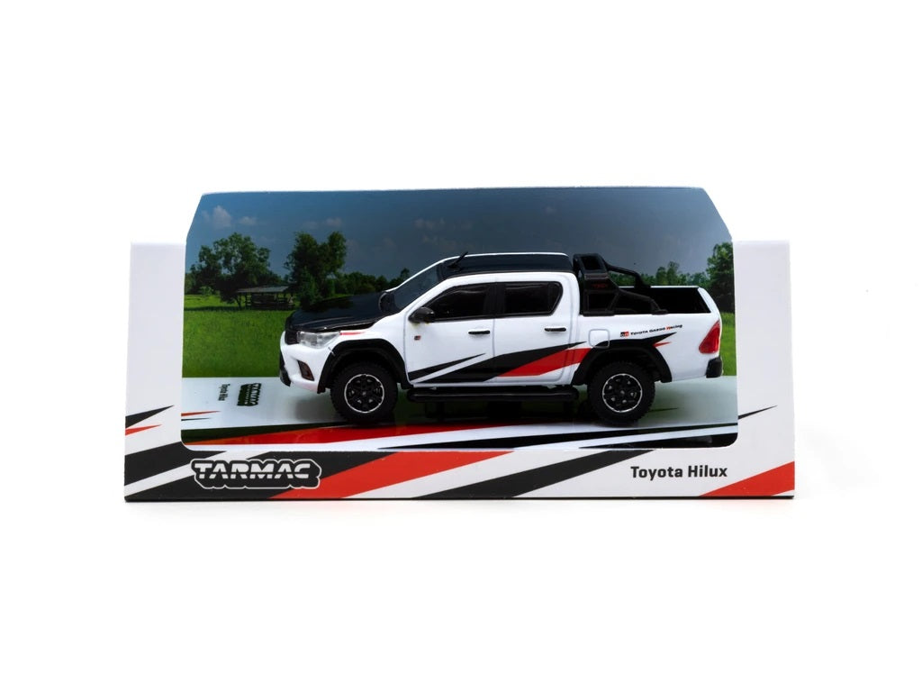 Tarmac Works 1:64 Toyota Hilux White – Model Cars Houston