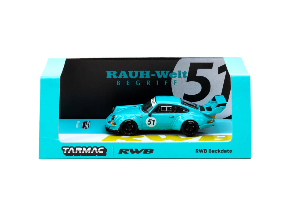 Tarmac Works 1:64 Porsche RWB Backdate #51 in Blue