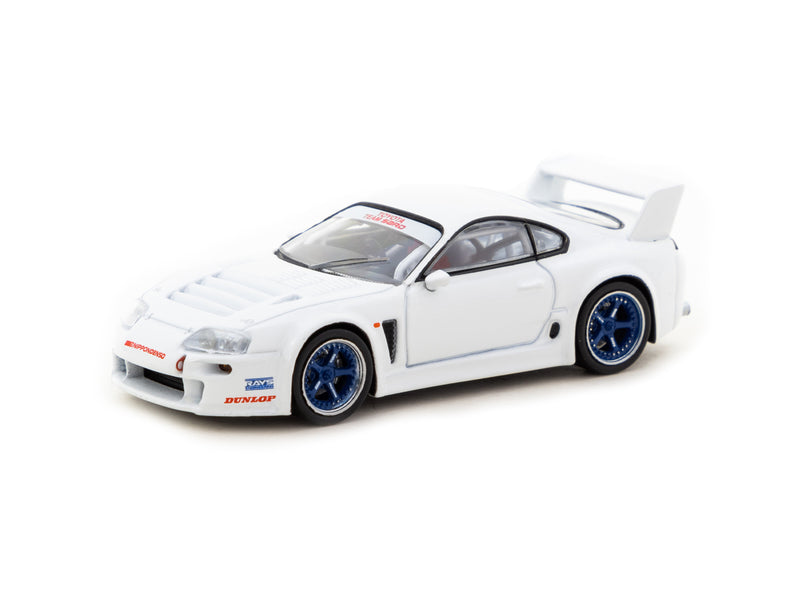 Tarmac Works 1:64 Toyota Supra (JZA80) GT Test Car in White Special Edition