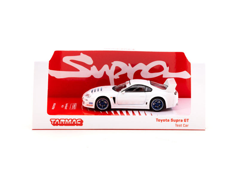 Tarmac Works 1:64 Toyota Supra (JZA80) GT Test Car in White Special Edition