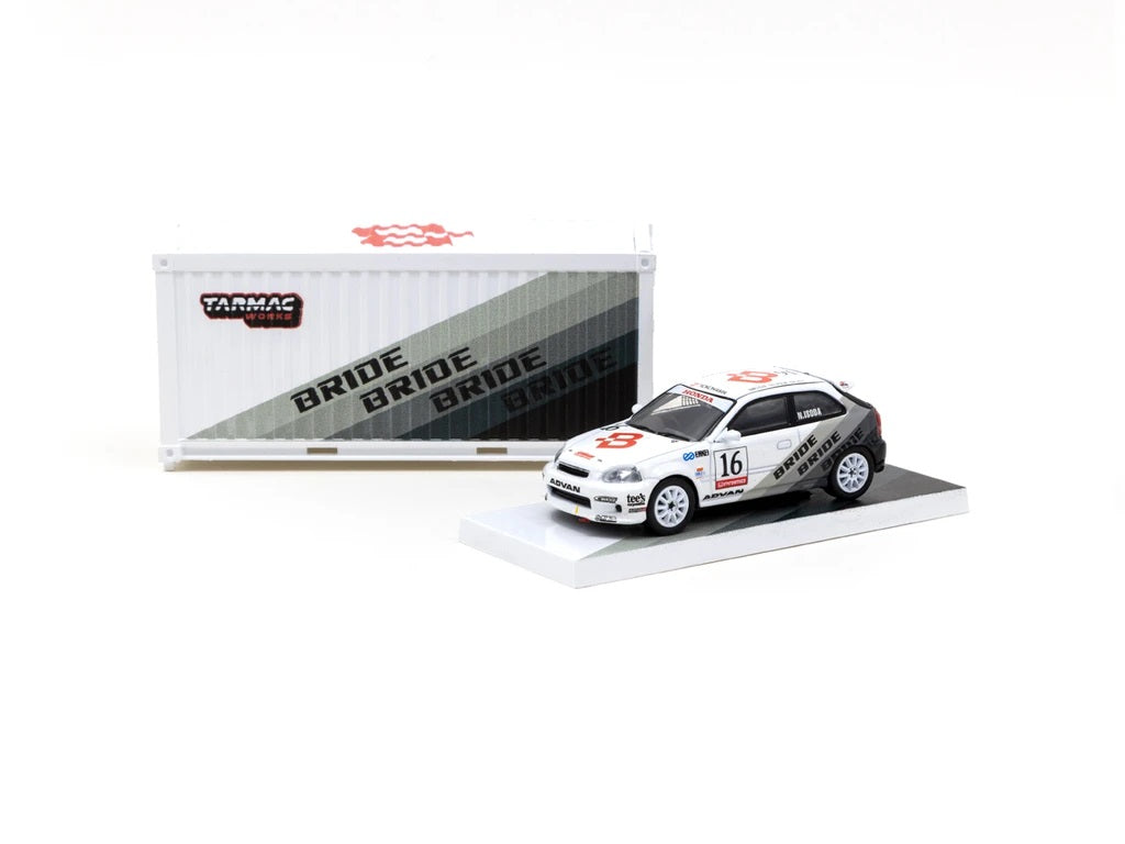 1/64 ターマック CIVIC TYPE R EK9 Tarmac Works 1:64 Honda Civic Type R EK9 Bride With Container