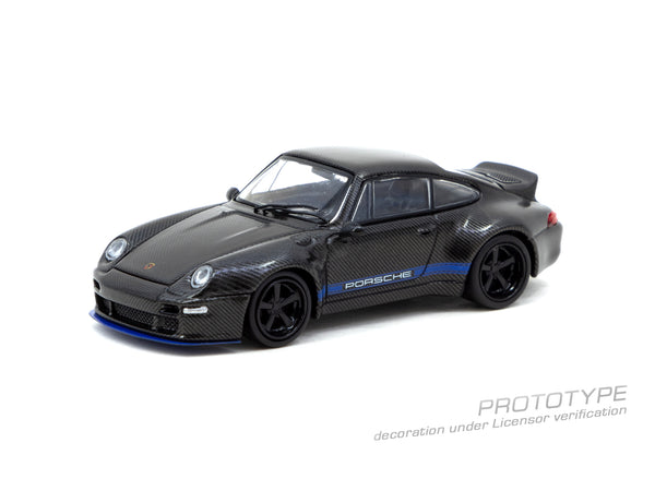 *PREORDER* Tarmac Works 1:64 Porsche 993 Remastered Gunther Werks in Black Carbon Fiber