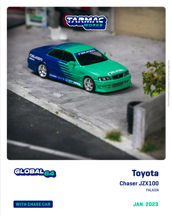 Tarmac Works 1:64 Toyota Chaser (JZX100) in Falken Livery