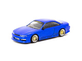 Tarmac Works 1:64 Nissan Silvia S14 Vertex Edition in Blue Metallic