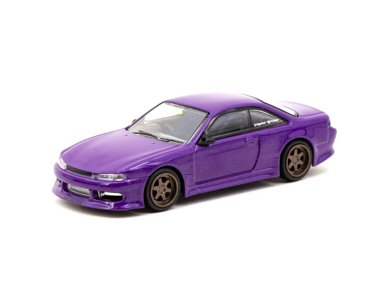 Tarmac Works 1:64 Nissan Silvia S14 Vertex Edition in Purple Metallic