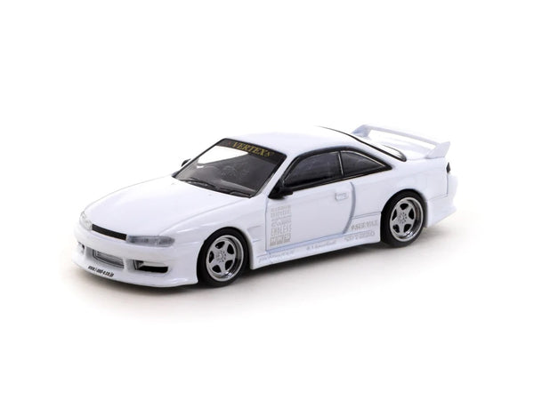 Tarmac Works 1:64 Nissan Silvia S14 Vertex Edition in White Lamley Special Edition