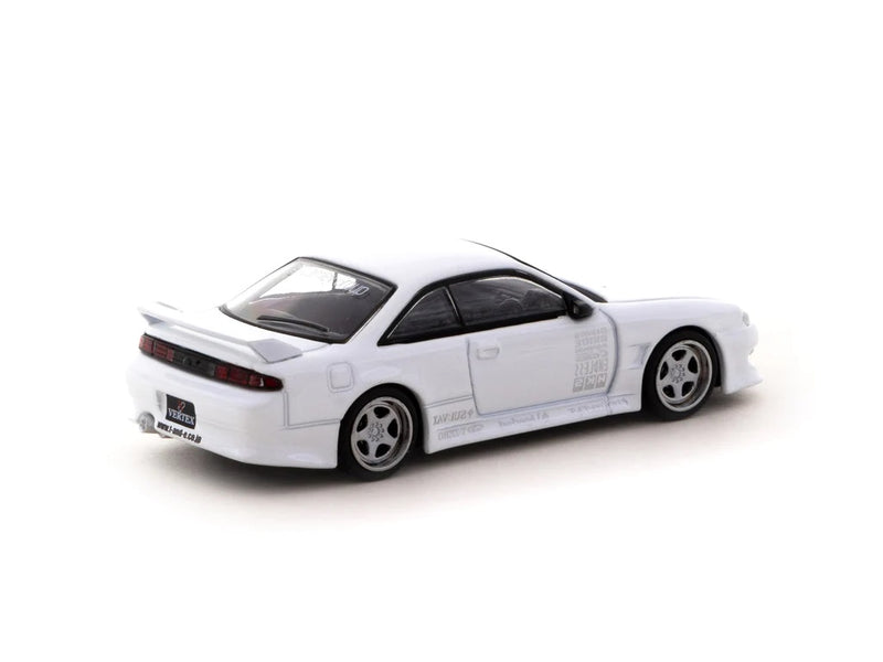 Tarmac Works 1:64 Nissan Silvia S14 Vertex Edition in White Lamley Special Edition