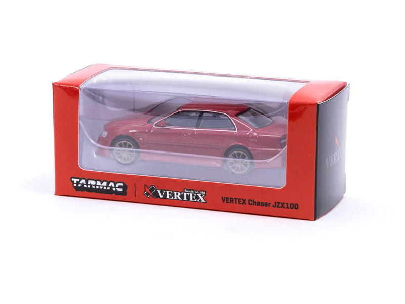 Tarmac Works 1:64 Toyota Chaser JZX100 VERTEX in Red Metallic
