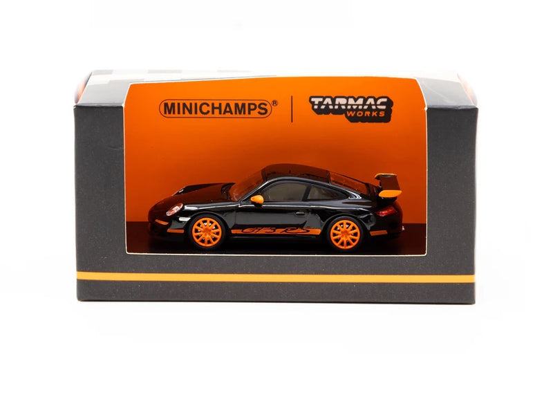 Tarmac Works x MINICHAMPS 1:64 Porsche 911 GT3 RS in Black