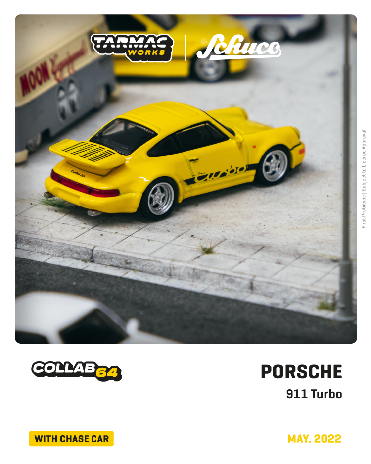 Tarmac Works 1:64 Porsche Turbo 911 in Yellow