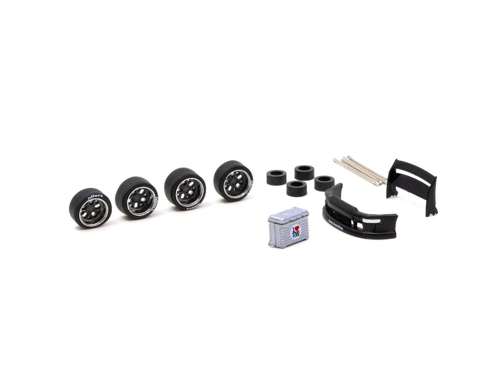 Tarmac Works 1:64 AL13 Wheels DC 003 Chrome/Gun metal - Designed for RWB Models