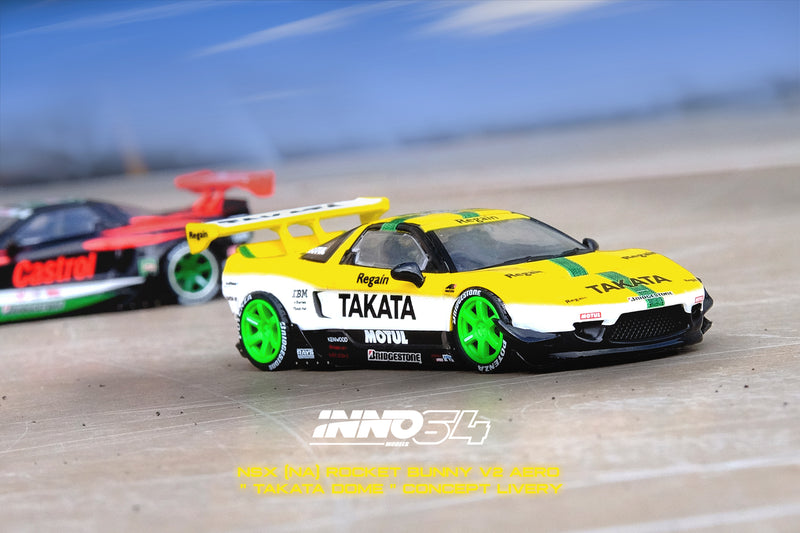 INNO64 1:64 Honda NSX (NA1) Auto Fashion Rocket Bunny V2 Aero "TAKATA DOME" Concept Livery