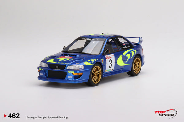 TopSpeed Models 1:18 Subaru Impreza WRC97 1997 Rally Sanremo Winner #3