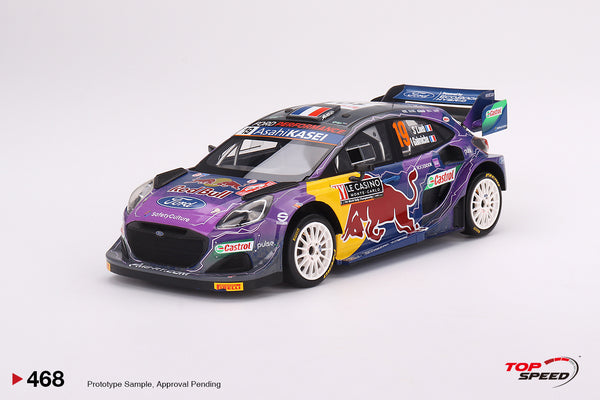 TopSpeed Models 1:18 Ford Puma Rally1 #19 M-Sport Ford WRT  2022 Rally MonteCarlo Winner