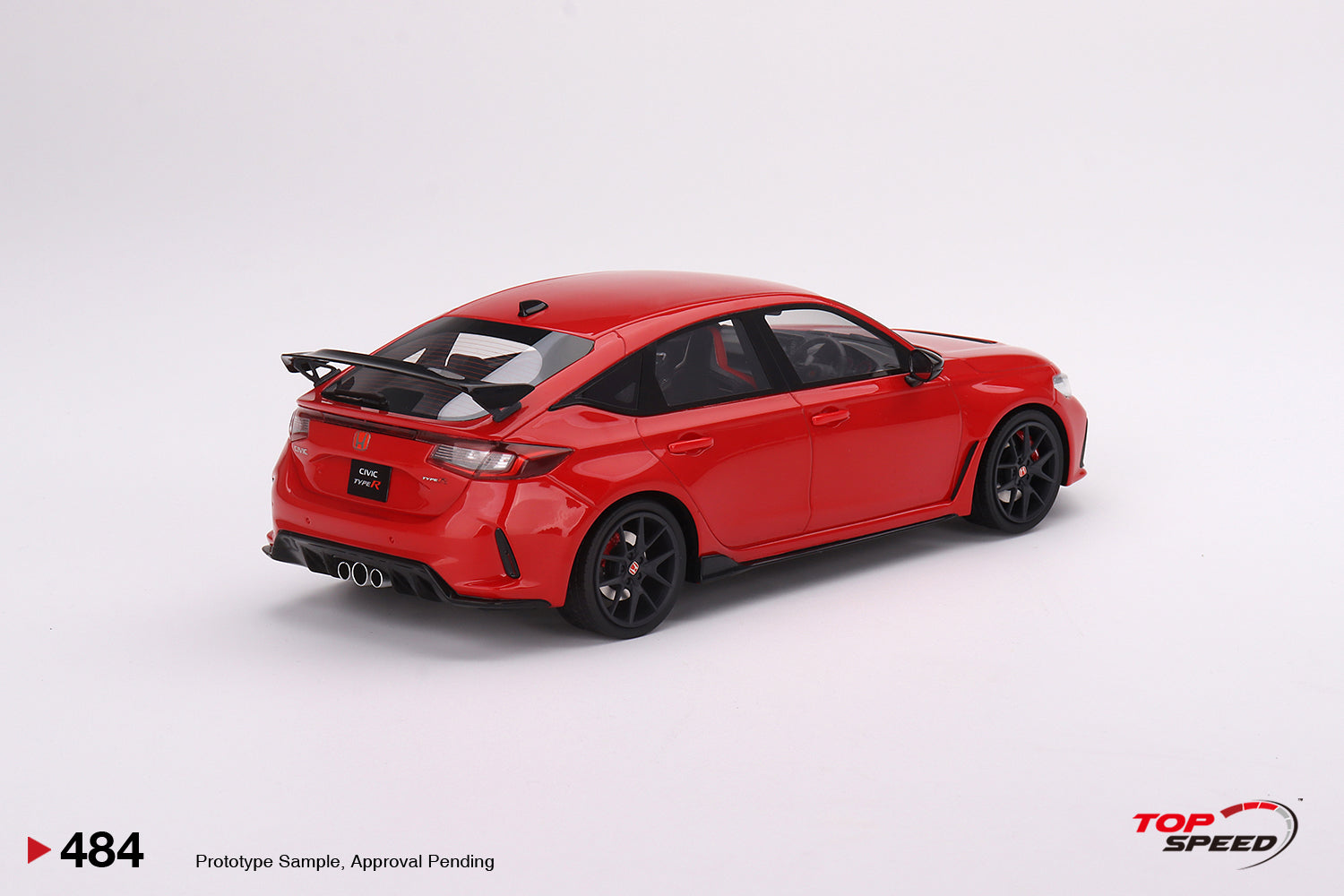 honda civic type r 1：18 red ミニカー 1/18 Top Speed 2023 Honda Civic Type R Rallye Red (RHD