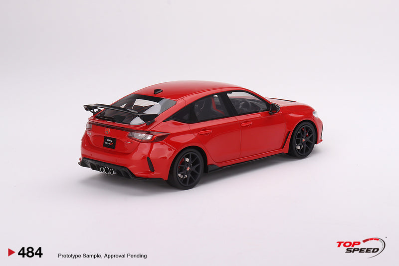 TopSpeed Models 1:18 Honda Civic Type R Rallye Red (LHD) 2023
