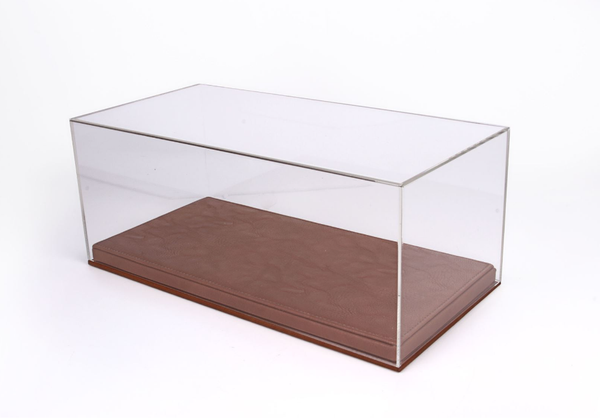 BBR Models 1:18 - Display Case with Brown Base and Brown Stitching