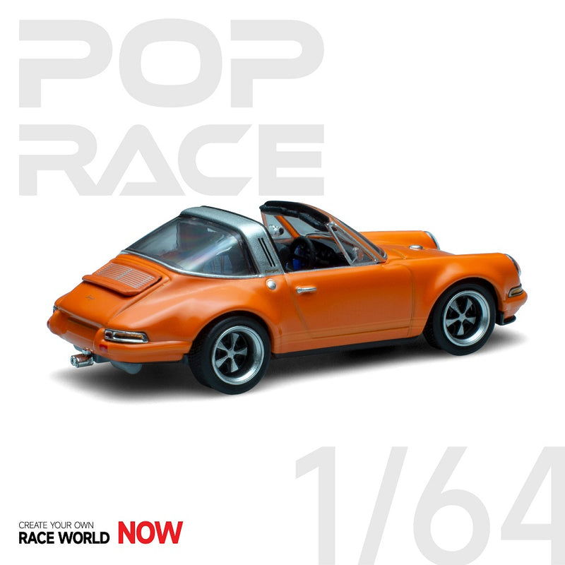 Pop Race 1/64 Porsche 964 Singer Targa in Orange