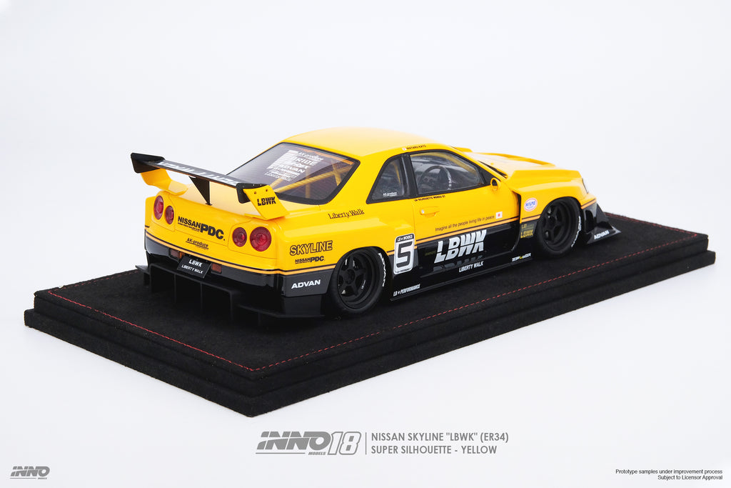 新品入荷 (ER34) Skyline Nissan 1:18 INNO18 Super  Silhouette ミニカー