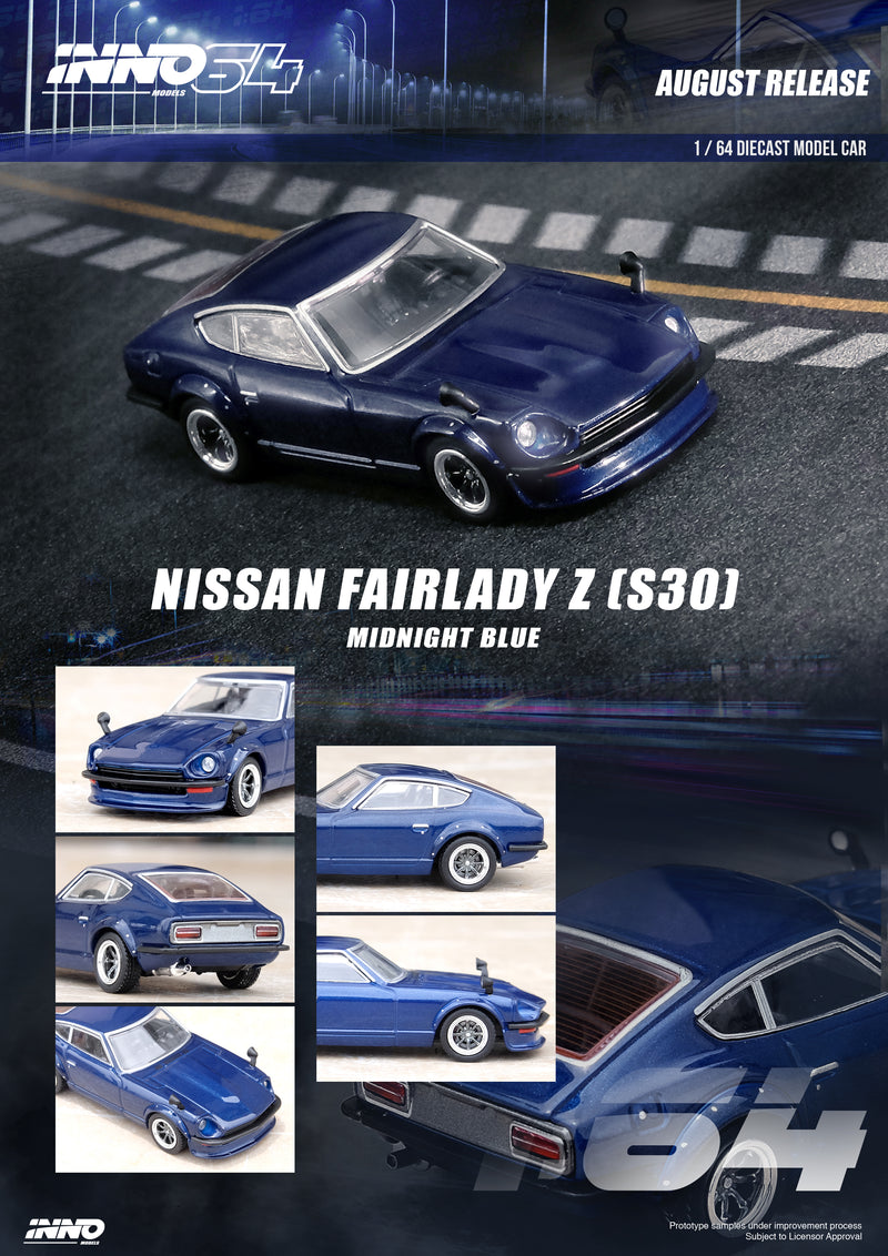 INNO64 1:64 Nissan Fairlady Z (S30) in Dark Blue Metallic