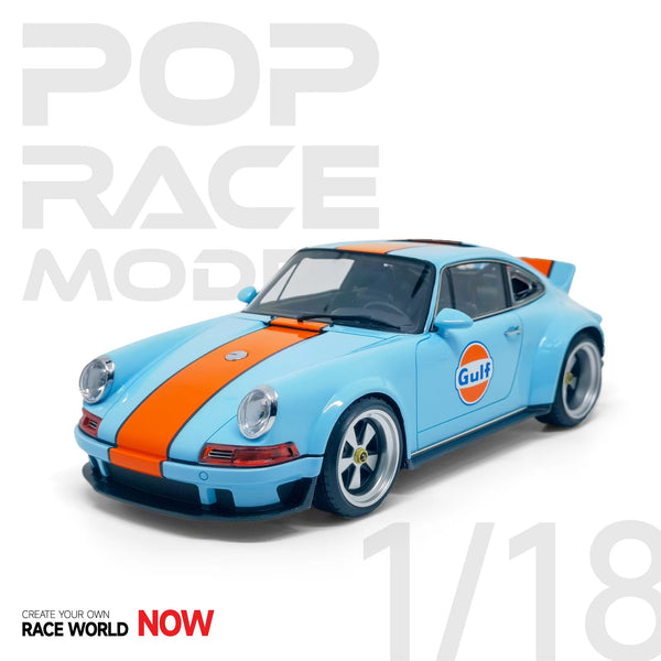 Pop Race 1/18 Porsche DLS Singer with Gulf Livery