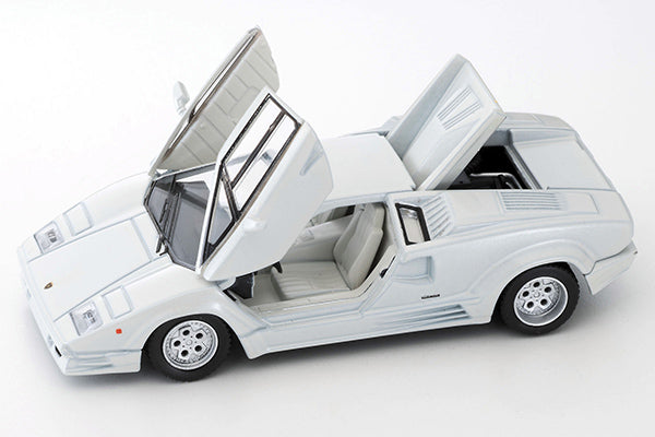 TomyTec 1:64 Lamborghini Countach 25th Anniversary in White Fully Open Die-cast