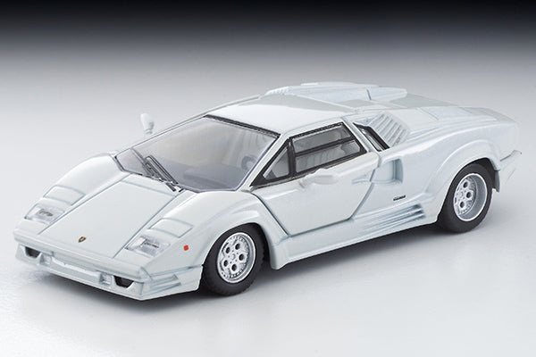 TomyTec 1:64 Lamborghini Countach 25th Anniversary in White Fully Open Die-cast