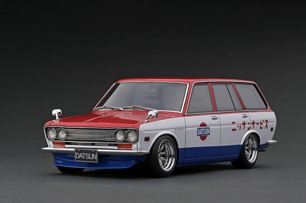 Ignition Model 1:18 Datsun Bluebired (510) Wagon in Red, White and Blue