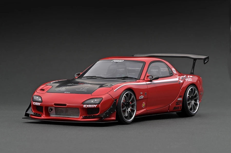 Ignition Model 1:18 Mazda FEED RX-7 (FD3S) 魔王 Red – Model Cars Houston