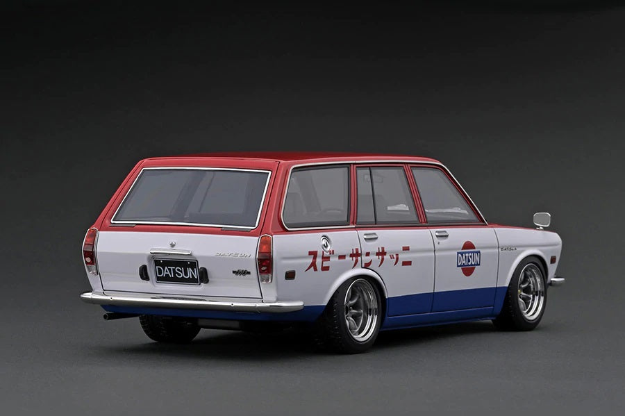 Ignition Model 1:18 Datsun Bluebired (510) Wagon in Red, White and
