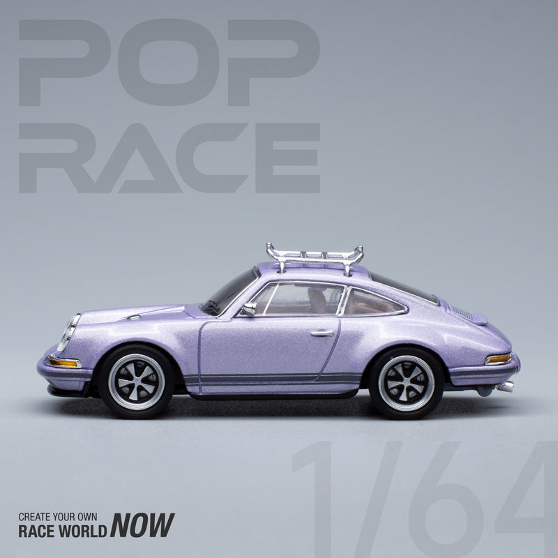 Pop Race 1/64 Porsche 964 Singer in Purple with Accessories