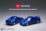 Peako Models 1:64 Toyota MR2 SW20 1996 in Purplish Blue Mica Metallic with Pop Up Headlights