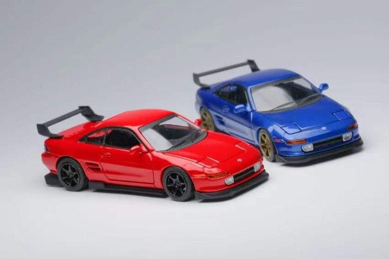 Peako Models / MicroTurbo 1:64 Toyota MR2 SW20 Box Set in Blue and Red