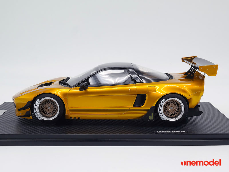 One Model 1:18 Honda NSX NA1 GT Rocket Bunny Gold