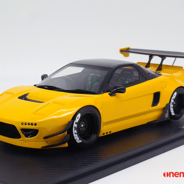 One Model 1:18 Honda NSX NA1 GT Rocket Bunny Yellow