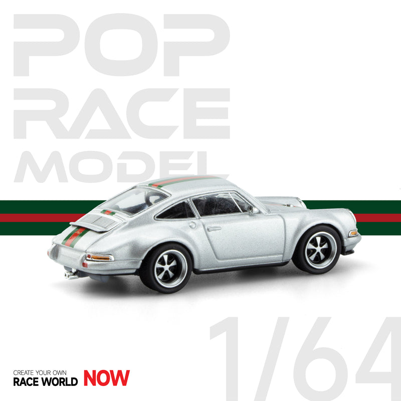Pop Race 1/64 Porsche 964 Singer in Metallic Grey Classic