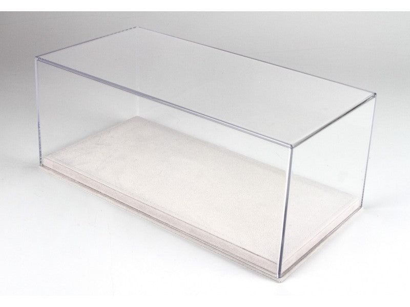 BBR Models 1:18 - Display Case with Beige Alcantara Base and White Stitching